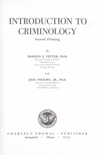 Introduction to criminology