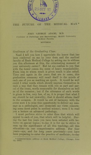 The future of the medical man