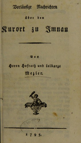Vorl©Þufige Nachrichten ©ơber den Kurort zu Imnau