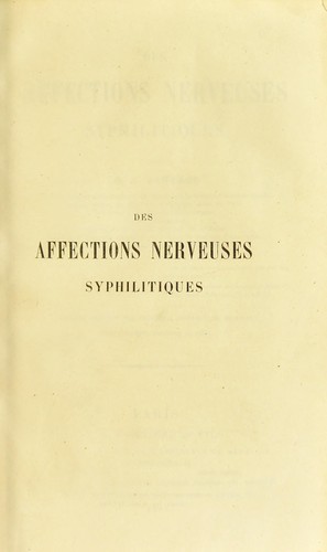Des affections nerveuses syphilitiques