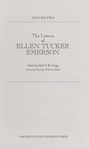 The letters of Ellen Tucker Emerson
