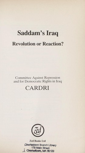 Saddam's Iraq : revolution or reaction?