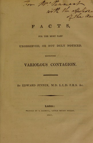 Facts, for the most part unobserved, or not duly noticed, respecting variolous contagion