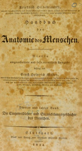 Handbuch der Anatomie des Menschen