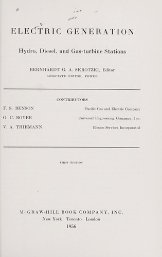 Electric generation, hydro, diesel, and gas-turbine stations