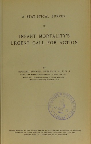 A statistical survey of infant mortality's urgent call for action