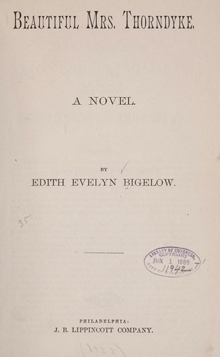 Beautiful Mrs. Thorndyke.