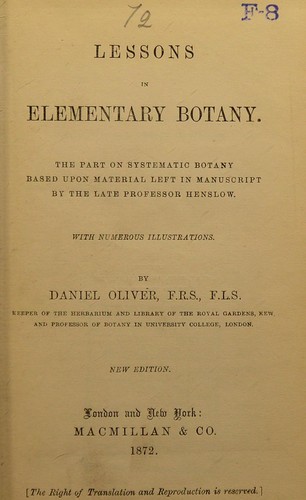 Lessons in elementary botany