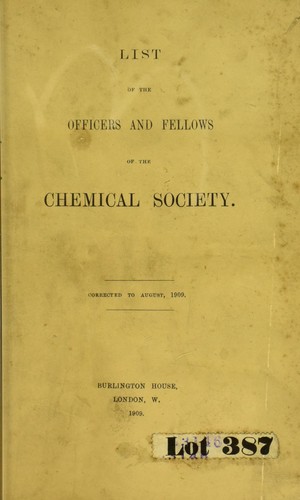 List of the officers and Fellows of the Chemical Society