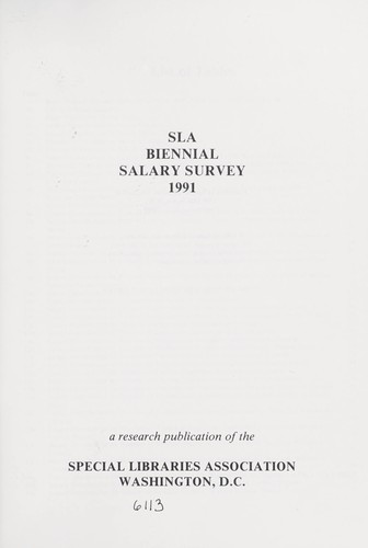 SLA biennial salary survey 1991.