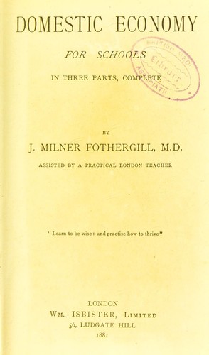 Domestic economy for schools