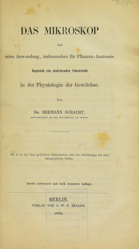 Das Mikroskop und seine Anwendung