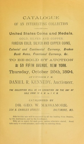 Catalogue of an interesting collection of medals ...