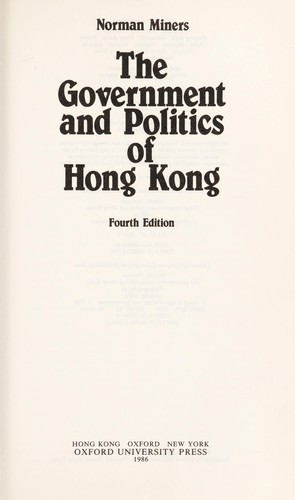 The government and politics of Hong Kong