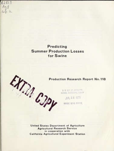 Predicting summer production losses for swine
