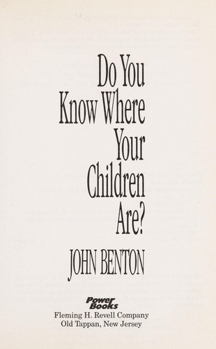 Do you know where your children are?
