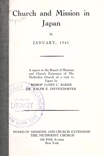 Church and mission in Japan in January, 1941