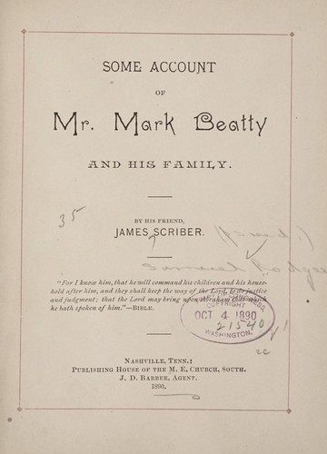 Some account of Mr. Mark Beatty and his family.