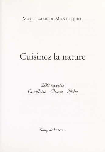 Cuisinez la nature