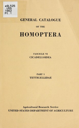 General catalogue of the Homoptera