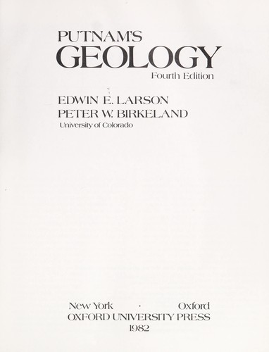 Putnam's Geology.