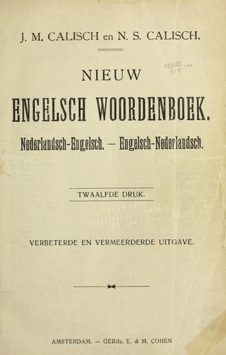 Nieuw engelsch woordenboek