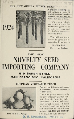 [Imported novelty seeds] 1924