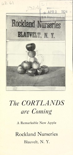 The Cortlands are coming, a remarkable new apple