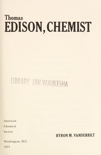 Thomas Edison, chemist