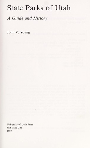 State parks of Utah : a guide and history