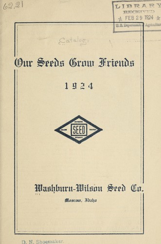 [Washburn & Wilson Seed Co. seed catalog, 1924]
