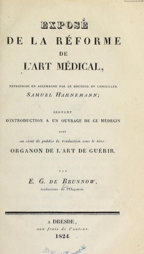 Expos©♭ de la r©♭forme de l'art medical, entreprise en Allemagne