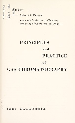 Principles and practice of gas chromatography.