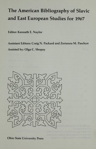 The American bibliography of Slavic and East European studies for 1967