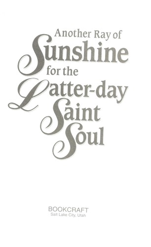 Another ray of sunshine for the Latter-day Saint soul