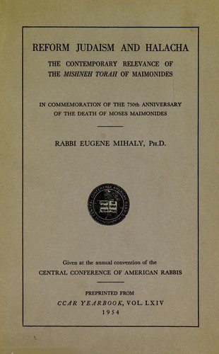 Reform Judaism and Halacha