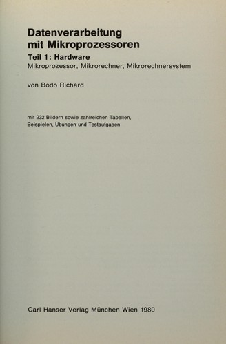 Datenverarbeitung mit Mikroprozessoren