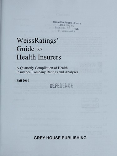 Weiss Ratings' guide to health insurers