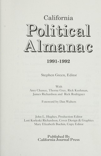 California political almanac, 1991-1992