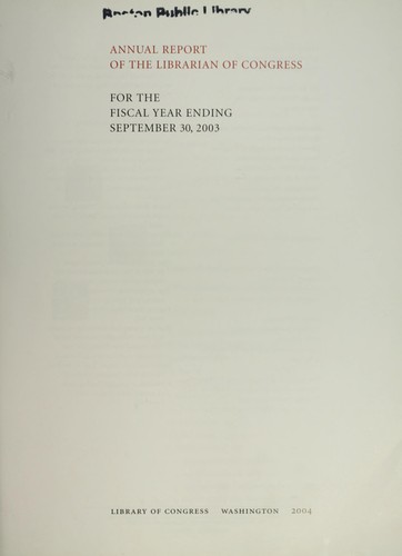 Annual report of the Librarian of Congress