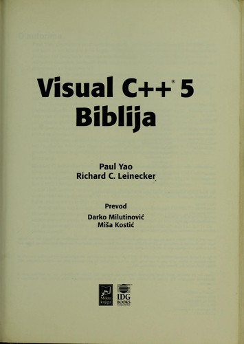 Visual C++ 5 biblija