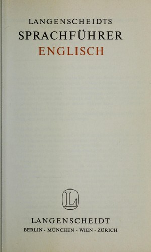 Langenscheidts Sprachfu hrer Englisch