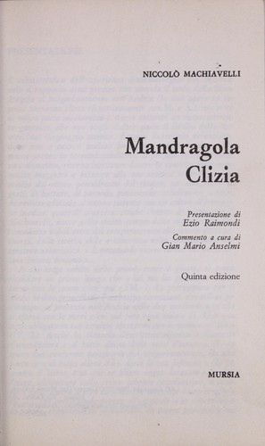 Mandragola ; Clizia