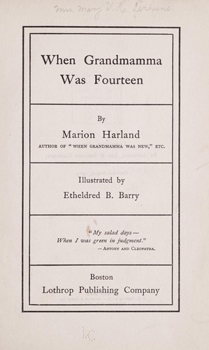 When grandmamma was fourteen