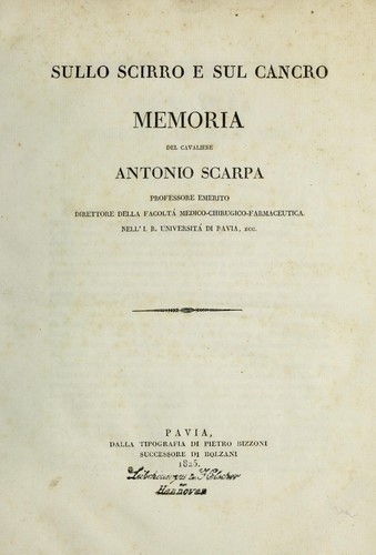 Sullo scirro e sul cancro