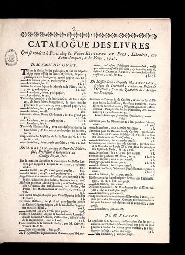 Catalogue des livres qui se vendent a   Paris chez la veuve Estienne et fils, libraires, rue Saint Jacques, a   la Vertu, 1745