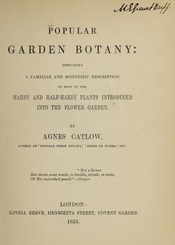 Popular garden botany