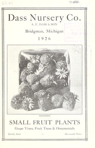Small fruit plants, grape vines, fruit trees & ornamentals
