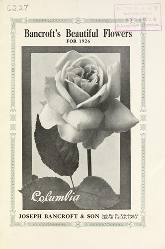Bancroft's beautiful flowers for 1926