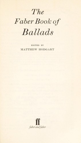 The Faber book of ballads